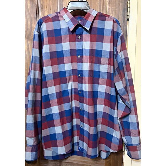 UNTUCKit Other - UNTUCKit Piemonte Plaid Relaxed Fit Long Sleeve Button-Up Shirt Mens XXL Red